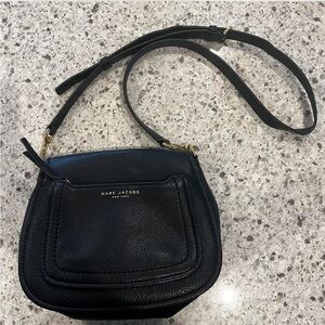 Marc Jacobs Black Pebbled Leather Crossbody Bag